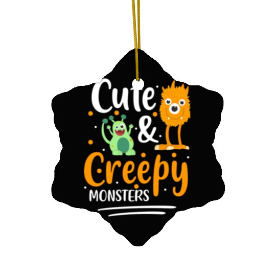 Monster Scary Little Brother Big Sister Ceramic Ornaments