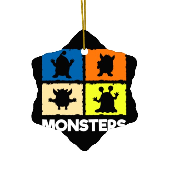 Cute Scary Halloween Big Brother Ceramic Ornaments