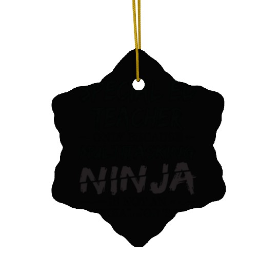 Ninja Special Ed Teacher Ceramic Ornaments