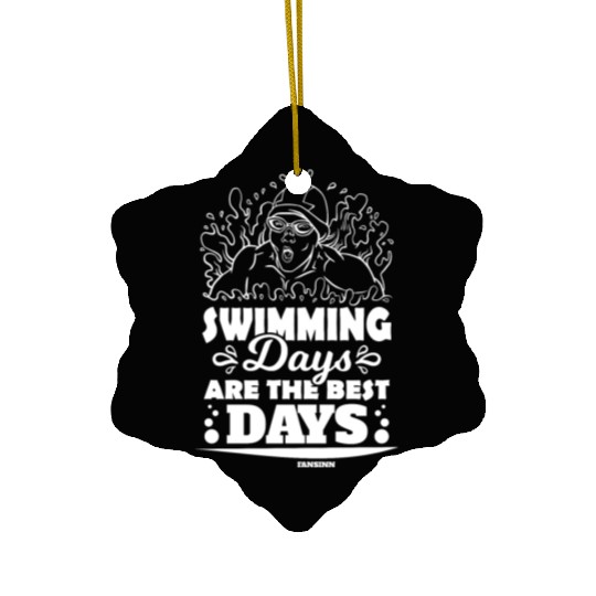 To swim Ceramic Ornaments