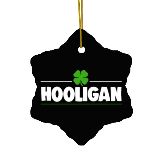 Hooligan Ireland Clover Ceramic Ornaments