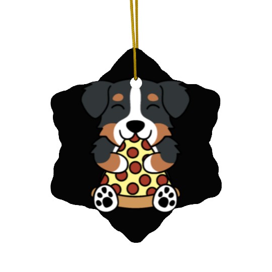 Bernese Mountain Dog Pizza Lover Ceramic Ornaments