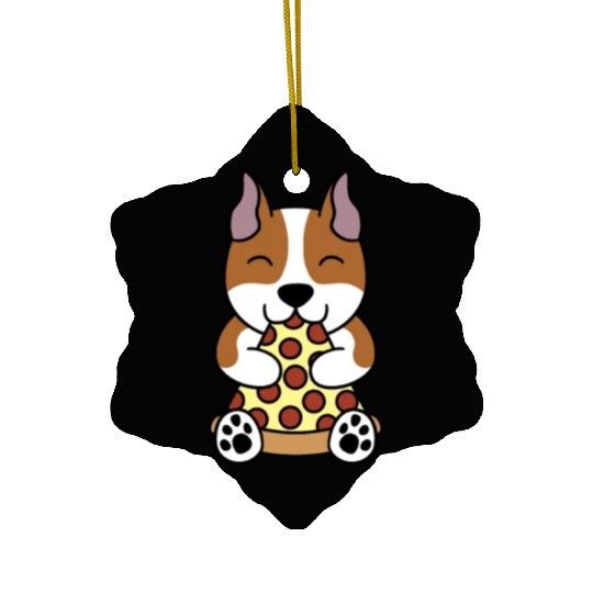 American Staffordshire Terrier Pizza Lover Ceramic Ornaments