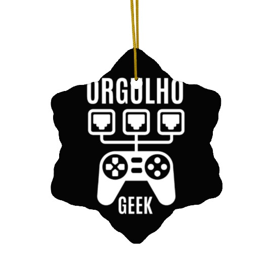ORGULHO GEEK, GEEK, GAMING, GAME OVER Ceramic Ornaments
