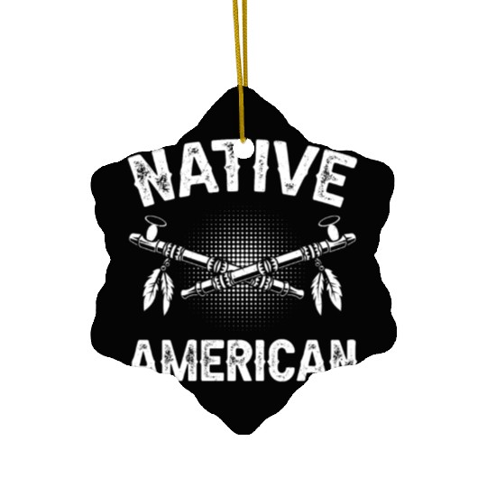 Native American Axe Retro Chief Ceramic Ornaments