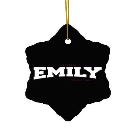 Emily Name Limited Edition Funny Retro Vintage 80s Ceramic Ornaments