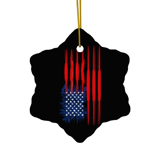 US Flag Vertical Ceramic Ornaments American Stars Stripes