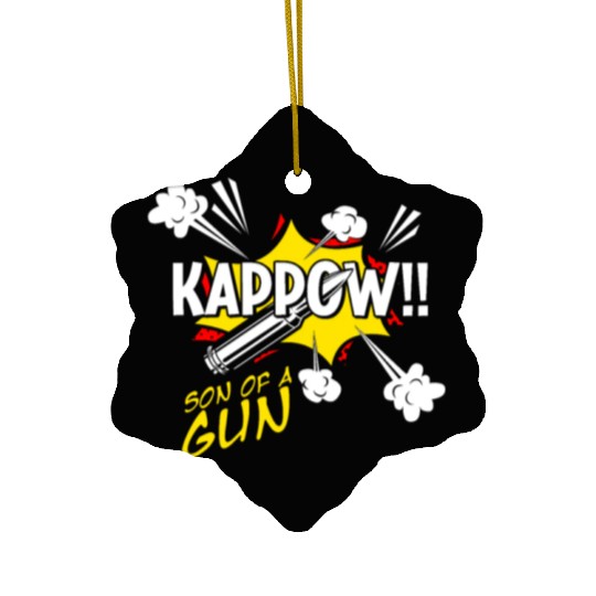 Kappow Bullets Gun Explosion Big bang Aesthetic Ceramic Ornaments