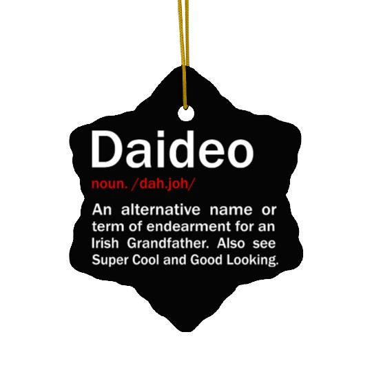 Daideo Irish Grandfather Irish Grandad Ceramic Ornaments