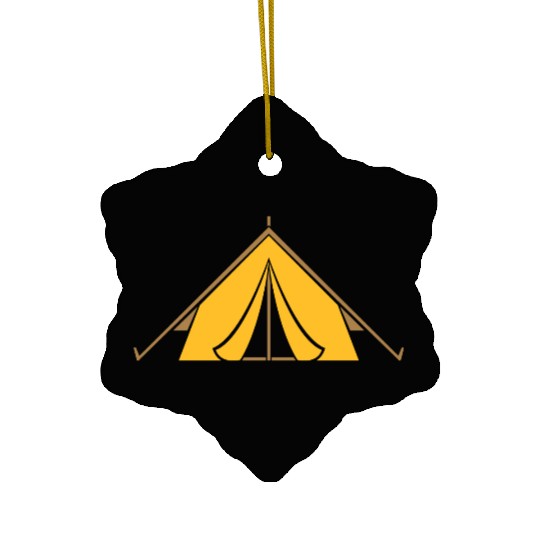 adventure outdoor tent design Ceramic Ornaments