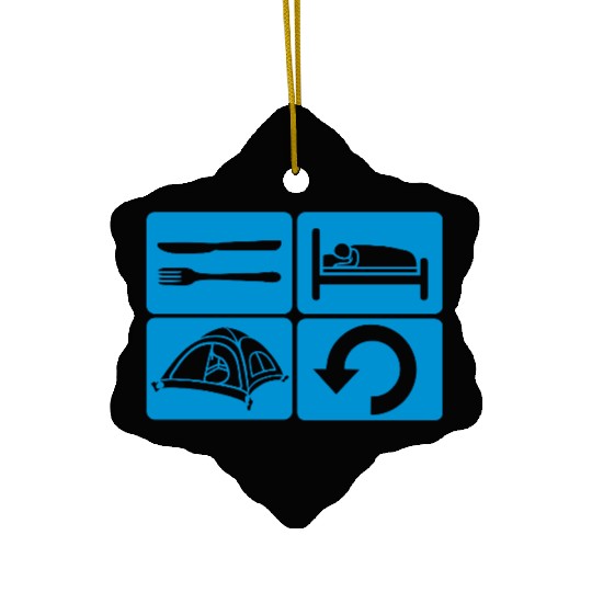 Daily Repeat Wilderness Camping Ceramic Ornaments