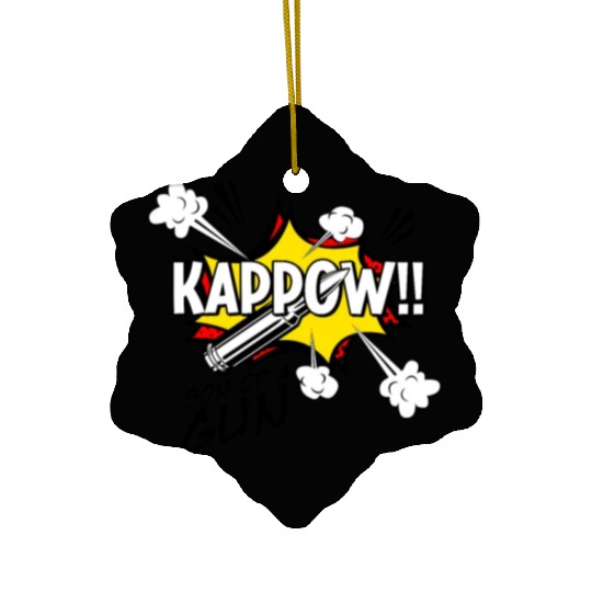 Kappow Bullets Gun Explosion Big bang Aesthetic Ceramic Ornaments