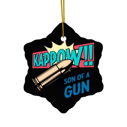 Kappow Bullets Gun Explosion Big bang Aesthetic Ceramic Ornaments