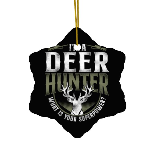 Buck Deer Hunting Hunter Vintage Ceramic Ornaments