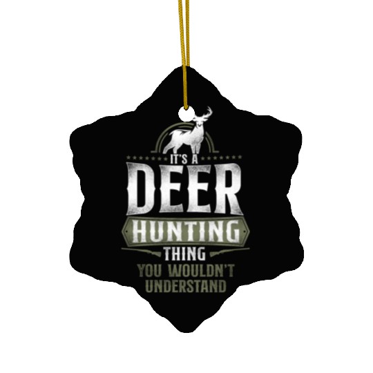 Buck Deer Hunting Hunter Vintage Ceramic Ornaments