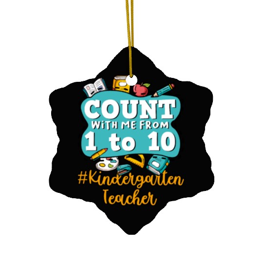 Kids Back To School Count With Me From One To Ten Ceramic Ornaments