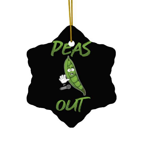 Peas out microphone drop Ceramic Ornaments