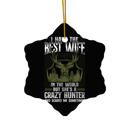 Buck Deer Hunting Hunter Wife Ceramic Ornaments