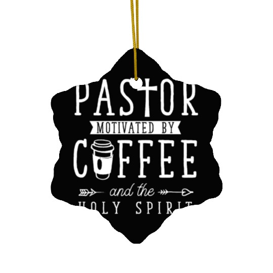 Funny Pastor Coffee Lover Religious Dad Ceramic Ornaments