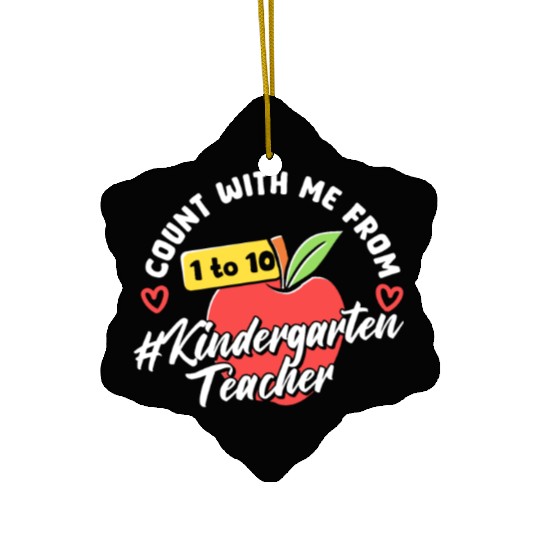 Kids Back To School Count With Me From One To Ten Ceramic Ornaments