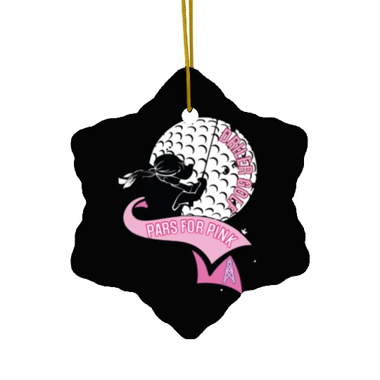 Pars for Pink Driller Girls Golf Ceramic Ornaments