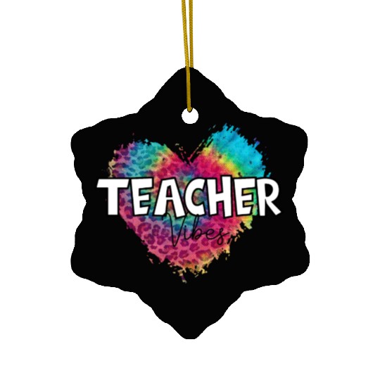 Teacher, Heart Ceramic Ornaments