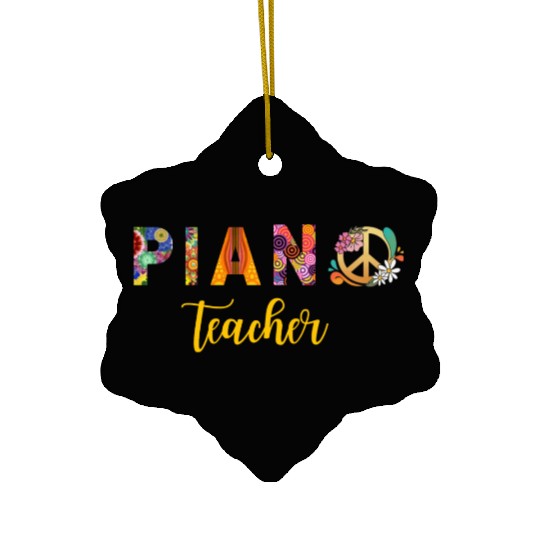 Retro Piano Teacher Ceramic Ornaments