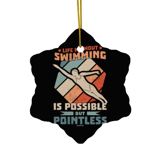 To swim Ceramic Ornaments