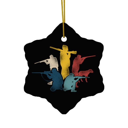 Buck Deer Hunting Hunter Retro Ceramic Ornaments