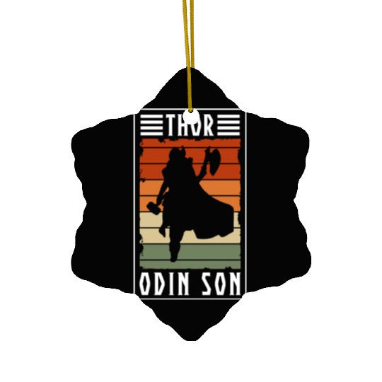 Thor Norse Runes Mythology Hammer Valhalla Gods Ceramic Ornaments