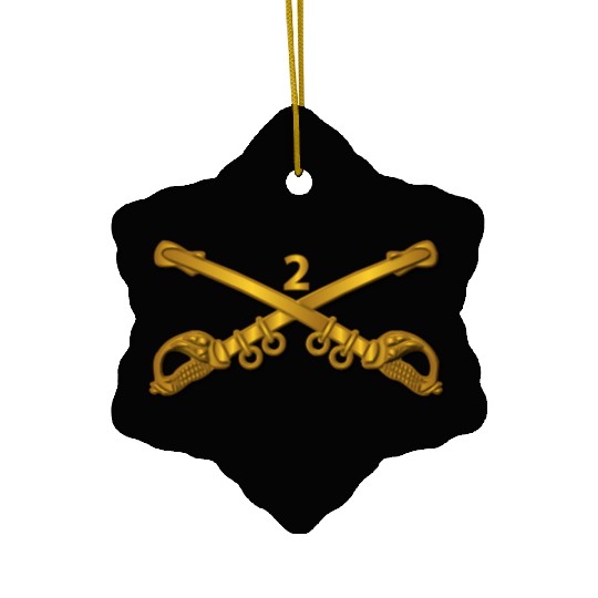 Army 2nd Cavalry Branch wo Txt Ceramic Ornaments