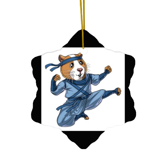 Guinea Pig Ninja Ceramic Ornaments