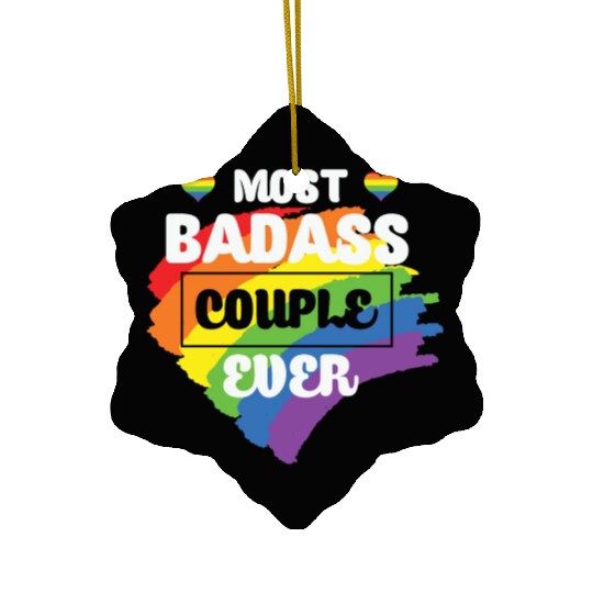LBGT Flag Gay Pride Human Couple Ceramic Ornaments