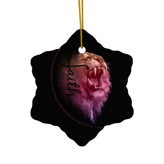 Lion of Juda (clear Faith) Ceramic Ornaments