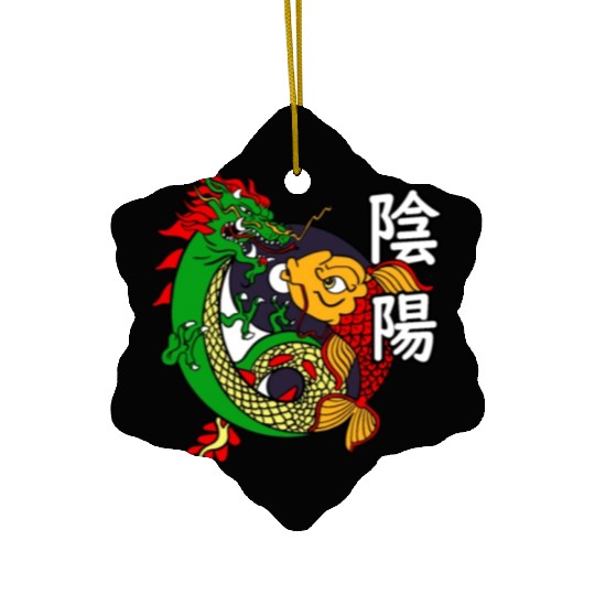 Dragon Koi Fish Good Bad | Japanese Culture Ceramic Ornaments