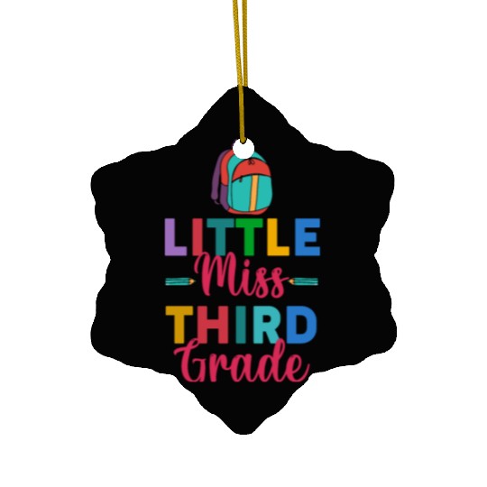 Little Third Grade Student 3rd Grader Teacher Gift Ceramic Ornaments