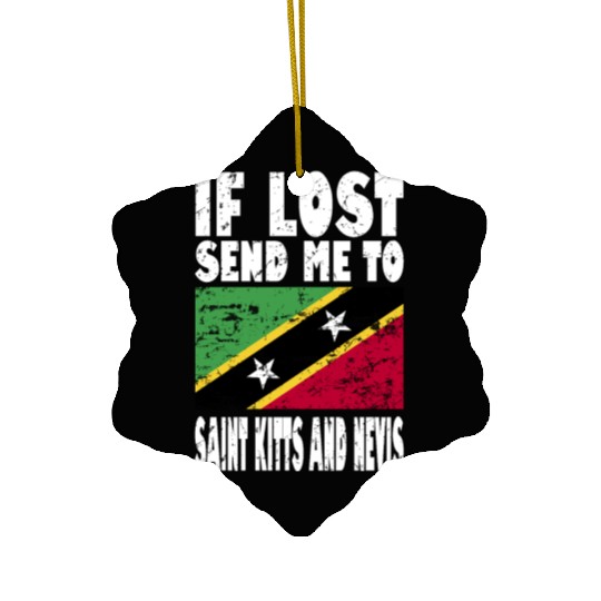 Saint Kitts and Nevis Flag Saying Ceramic Ornaments