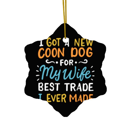 I Got A New Dog Ceramic Ornaments