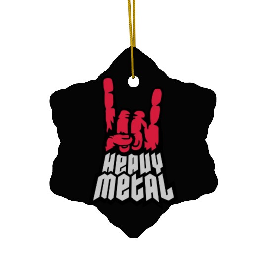 Heavy metal logo hand Ceramic Ornaments