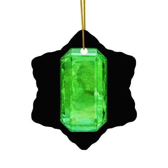 Emerald Crystal Ceramic Ornaments