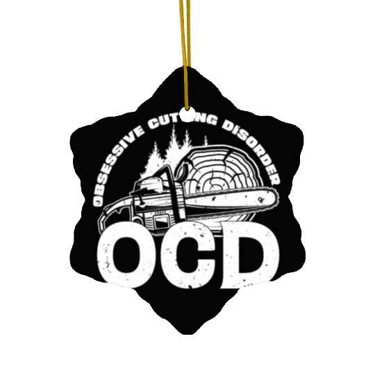 Logger Lifestyle Classic Lumberjack Worker Gifts Ceramic Ornaments