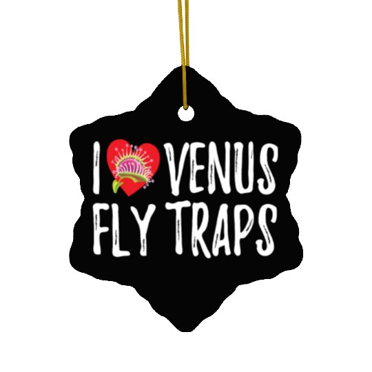 I Love Venus Flytrap Carnivorous Bite Me Ceramic Ornaments