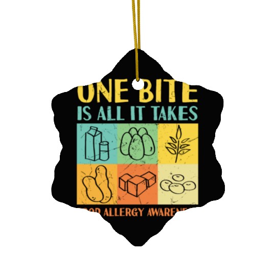 No Nuts Allowed Give Me Chocolate Awareness Ceramic Ornaments