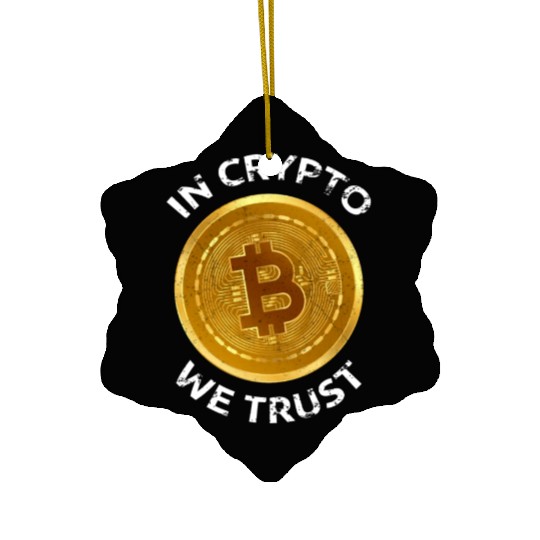 In Crypto We Trust Large Bitcoin Coin Design Tradi Ceramic Ornaments
