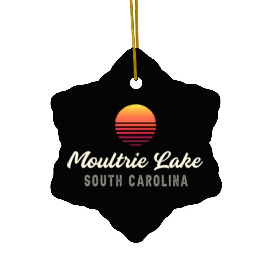 Moultrie Lake,SOUTH CAROLINA Bass Fishing Ceramic Ornaments
