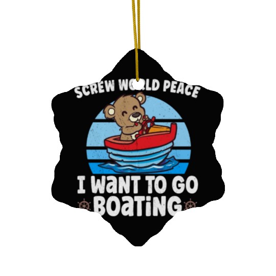 Sailing Sailboat Boating Kid Child Yacht Boat Ceramic Ornaments