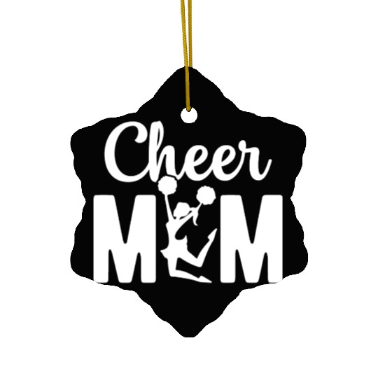 Womens Cheer Mom Gymnastics Cheerleading Mom Squad Ceramic Ornaments