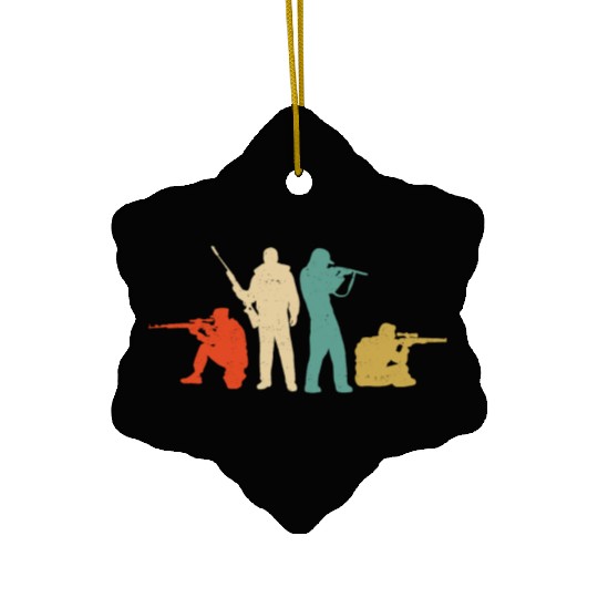 Buck Deer Hunting Hunter Retro Ceramic Ornaments