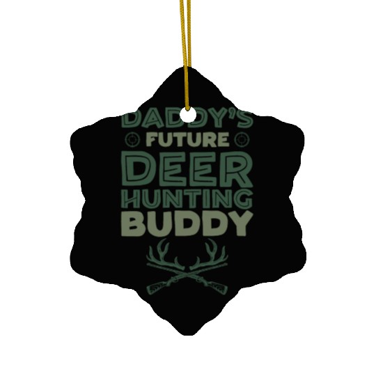 Buck Deer Hunting Hunter Kid Ceramic Ornaments