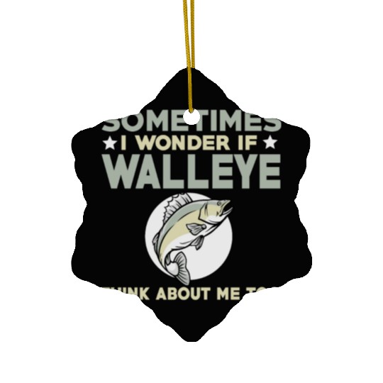 Funny Walleye Fishing Lover Ceramic Ornaments